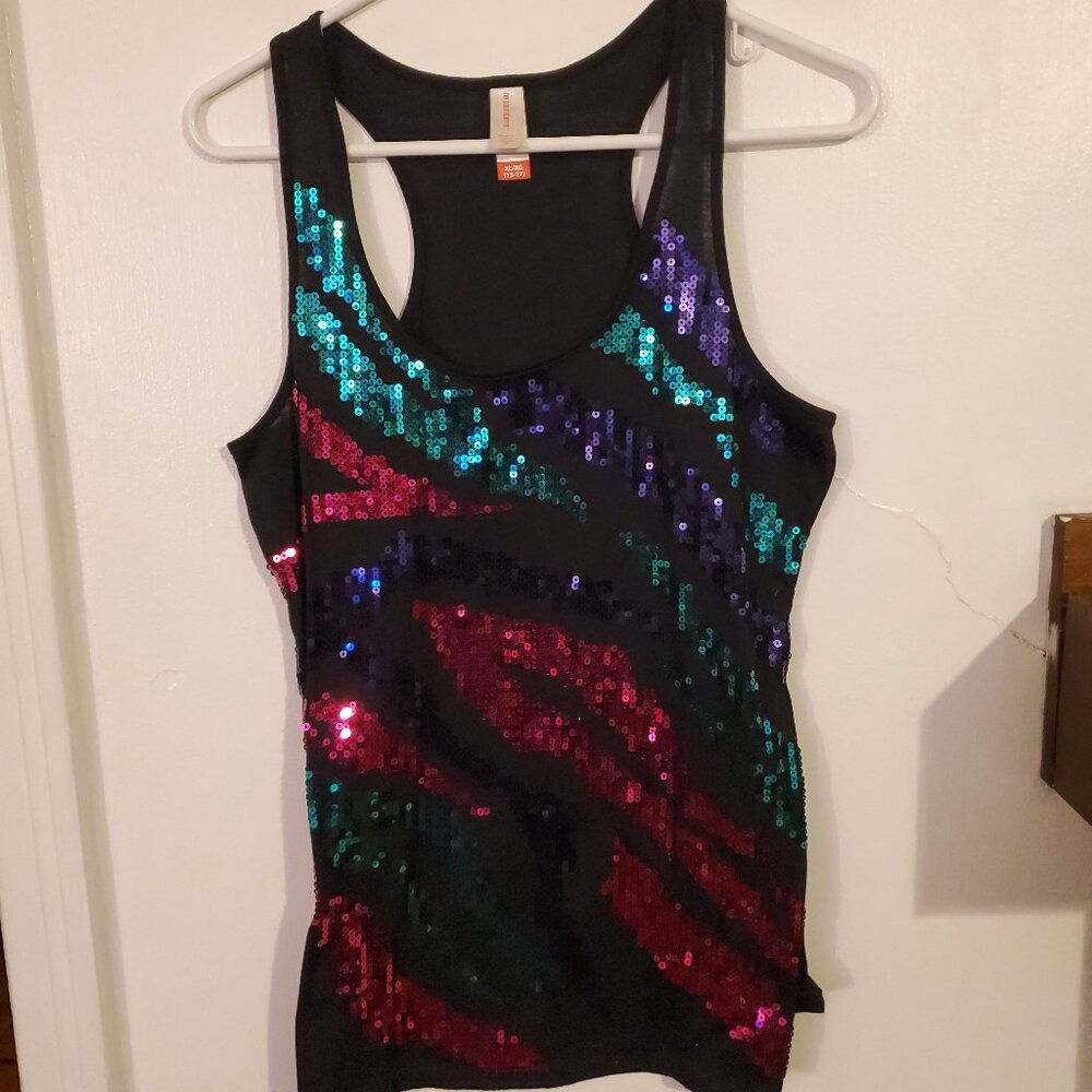 Sequined tank top